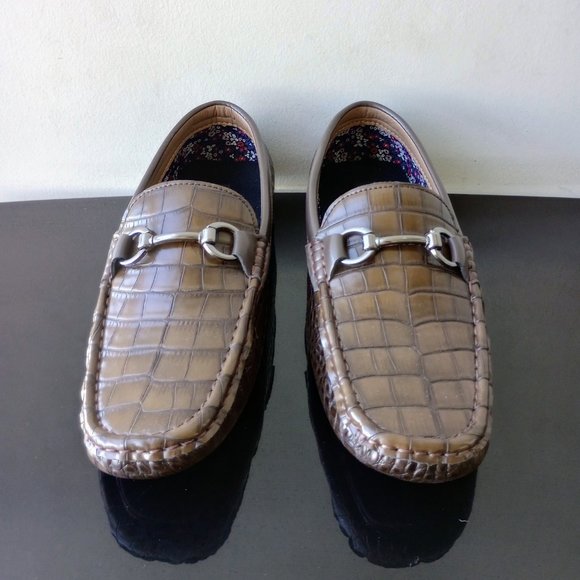 Madden Men\'s Dravin Driver Loafer in Awesome Embossed Croc Scale Brown main image 8